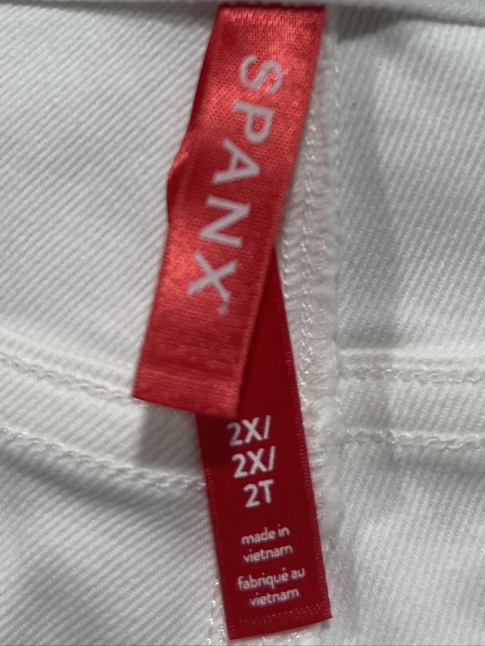 NWT SPANX REVOLVE Stretch Twill Cropped Wide Leg Pant in Bright White Size 2X - Picture 7 of 7